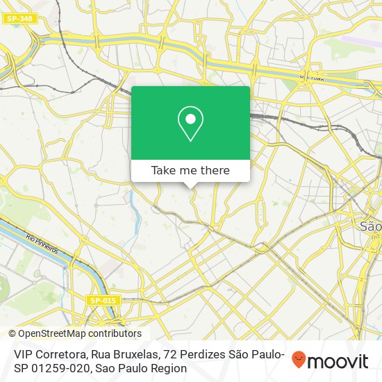 VIP Corretora, Rua Bruxelas, 72 Perdizes São Paulo-SP 01259-020 map