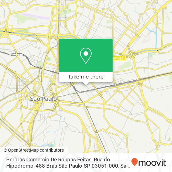 Perbras Comercio De Roupas Feitas, Rua do Hipódromo, 488 Brás São Paulo-SP 03051-000 map