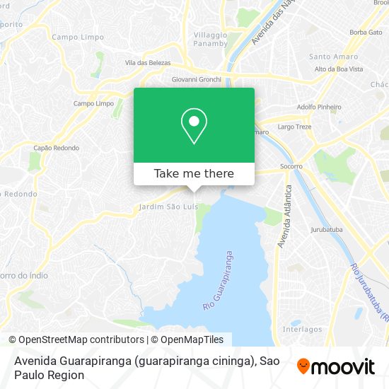 Avenida Guarapiranga (guarapiranga cininga) map