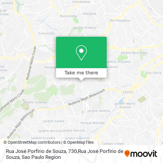 Mapa Rua José Porfírio de Souza, 730,Rua José Porfírio de Souza