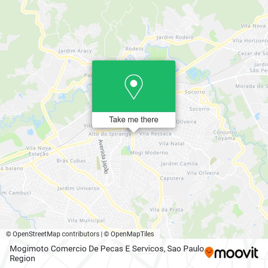 Mapa Mogimoto Comercio De Pecas E Servicos