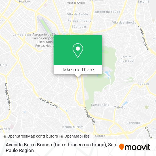 Mapa Avenida Barro Branco (barro branco rua braga)