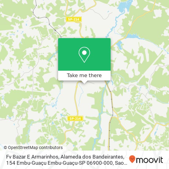 Fv Bazar E Armarinhos, Alameda dos Bandeirantes, 154 Embu-Guaçu Embu-Guaçu-SP 06900-000 map