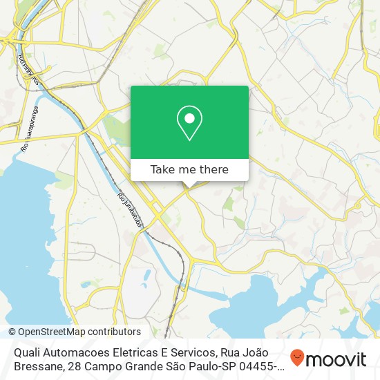 Mapa Quali Automacoes Eletricas E Servicos, Rua João Bressane, 28 Campo Grande São Paulo-SP 04455-250