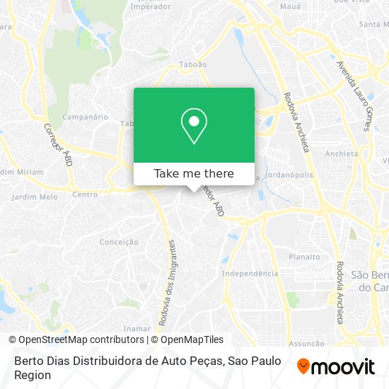 Mapa Berto Dias Distribuidora de Auto Peças