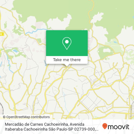 Mapa Mercadão de Carnes Cachoeirinha, Avenida Itaberaba Cachoeirinha São Paulo-SP 02739-000