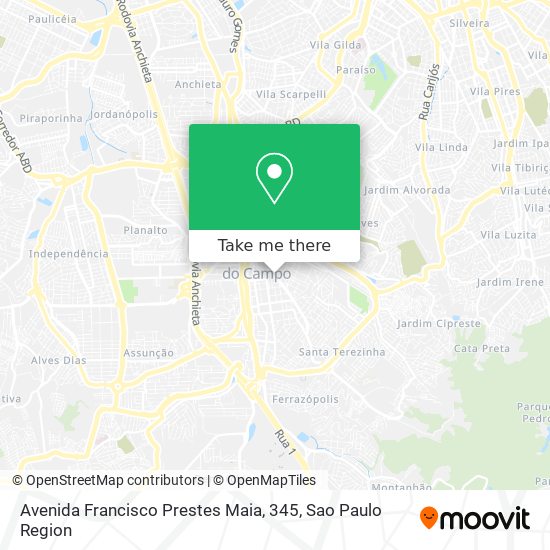 Avenida Francisco Prestes Maia, 345 map