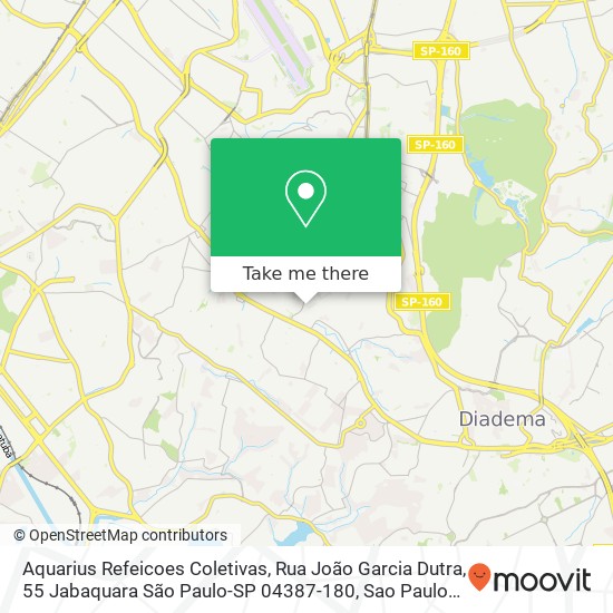 Aquarius Refeicoes Coletivas, Rua João Garcia Dutra, 55 Jabaquara São Paulo-SP 04387-180 map