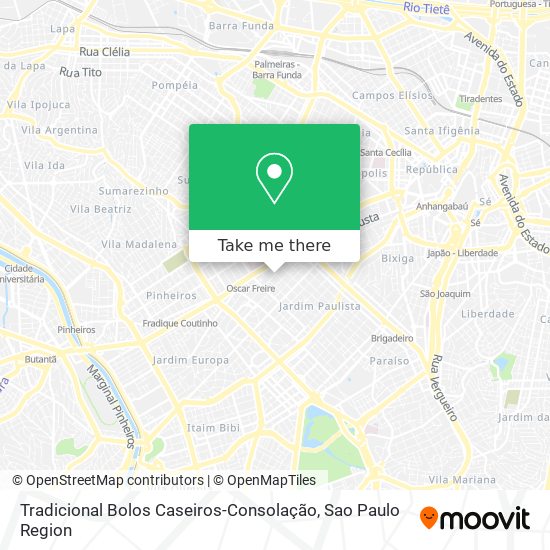 Tradicional Bolos Caseiros-Consolação map