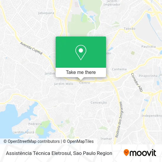 Mapa Assistência Técnica Eletrosul