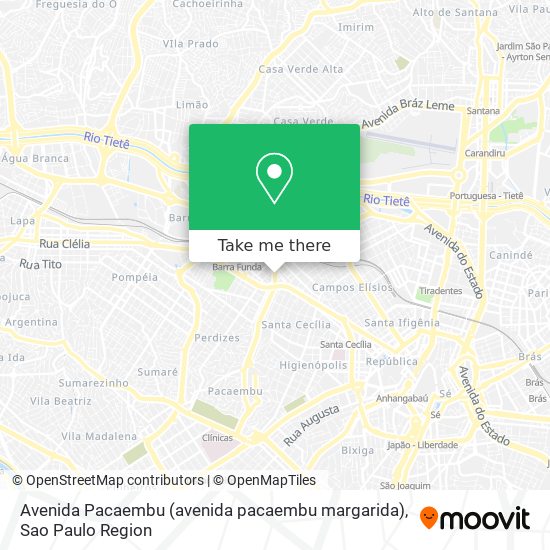 Mapa Avenida Pacaembu (avenida pacaembu margarida)