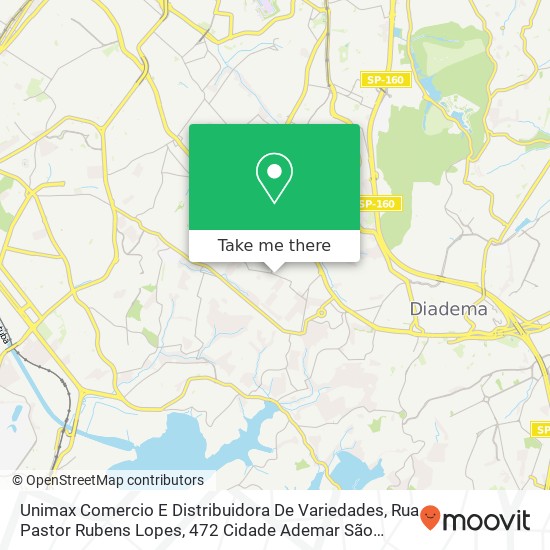 Unimax Comercio E Distribuidora De Variedades, Rua Pastor Rubens Lopes, 472 Cidade Ademar São Paulo-SP 04409-020 map