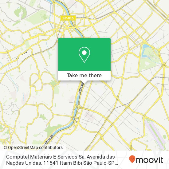 Mapa Computel Materiais E Servicos Sa, Avenida das Nações Unidas, 11541 Itaim Bibi São Paulo-SP 04795-100