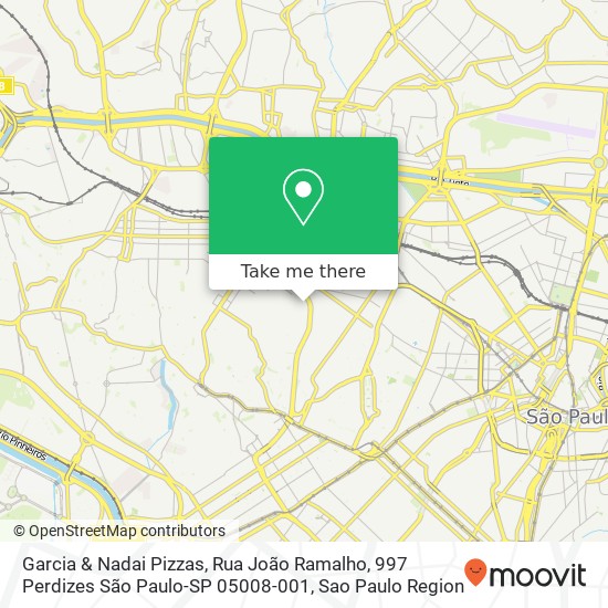 Garcia & Nadai Pizzas, Rua João Ramalho, 997 Perdizes São Paulo-SP 05008-001 map