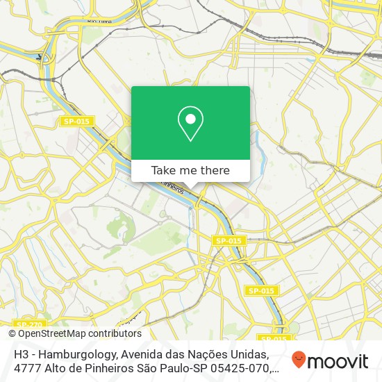 Mapa H3 - Hamburgology, Avenida das Nações Unidas, 4777 Alto de Pinheiros São Paulo-SP 05425-070
