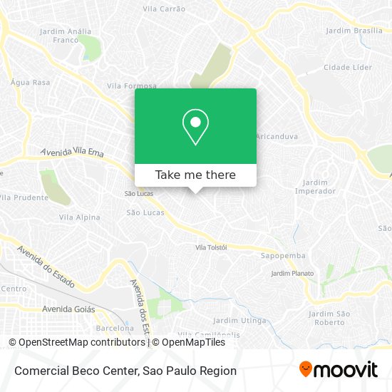 Mapa Comercial Beco Center