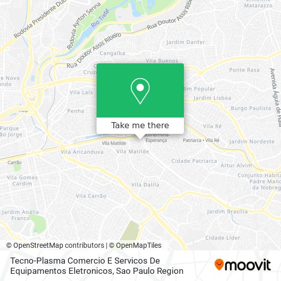 Tecno-Plasma Comercio E Servicos De Equipamentos Eletronicos map