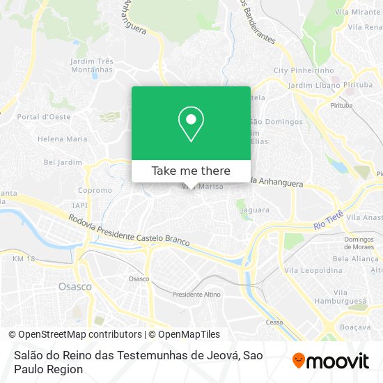 Salão do Reino das Testemunhas de Jeová map