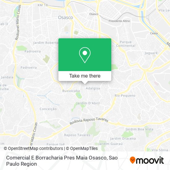 Mapa Comercial E Borracharia Pres Maia Osasco