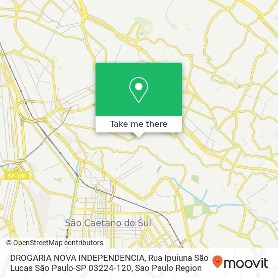 DROGARIA NOVA INDEPENDENCIA, Rua Ipuiuna São Lucas São Paulo-SP 03224-120 map