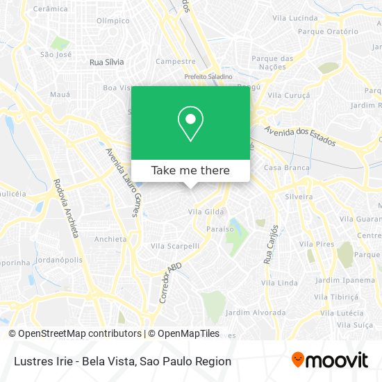 Lustres Irie - Bela Vista map