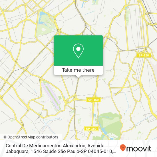 Mapa Central De Medicamentos Alexandria, Avenida Jabaquara, 1546 Saúde São Paulo-SP 04045-010