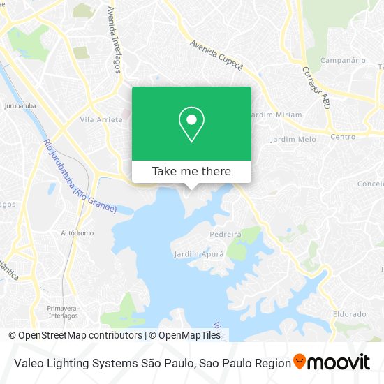 Mapa Valeo Lighting Systems São Paulo