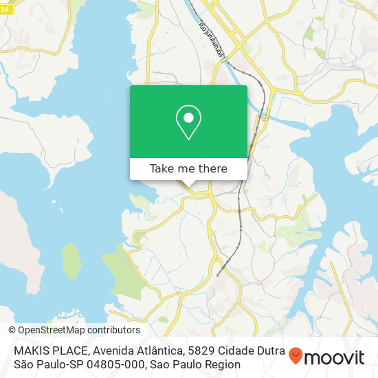 Mapa MAKIS PLACE, Avenida Atlântica, 5829 Cidade Dutra São Paulo-SP 04805-000