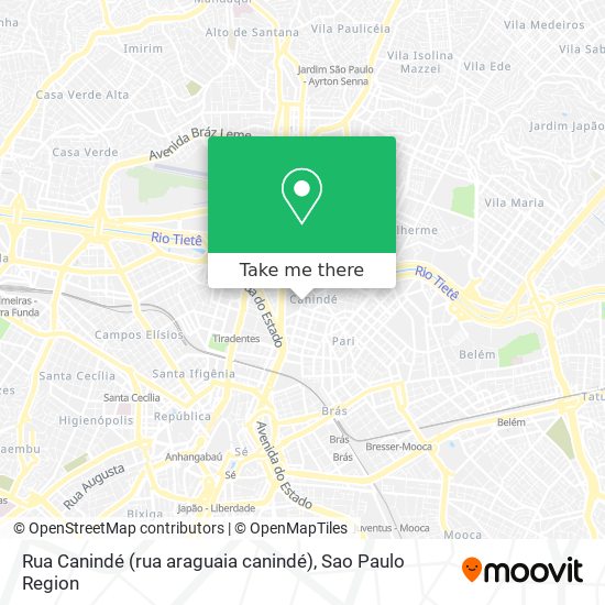 Mapa Rua Canindé (rua araguaia canindé)