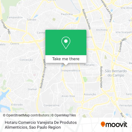 Hotaru Comercio Varejista De Produtos Alimenticios map