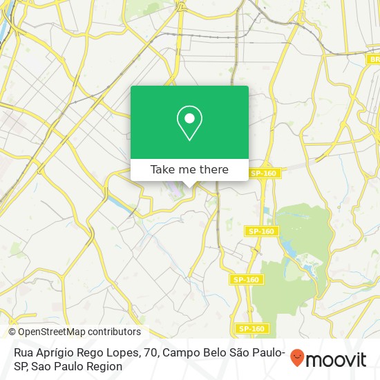 Rua Aprígio Rego Lopes, 70, Campo Belo São Paulo-SP map