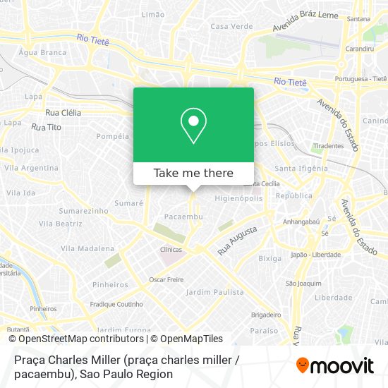 Praça Charles Miller (praça charles miller / pacaembu) map