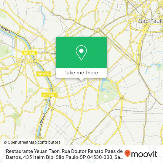 Restaurante Yeuan Taon, Rua Doutor Renato Paes de Barros, 435 Itaim Bibi São Paulo-SP 04530-000 map