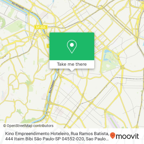 Mapa Kino Empreendimento Hoteleiro, Rua Ramos Batista, 444 Itaim Bibi São Paulo-SP 04552-020