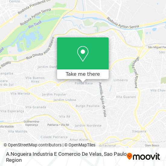 A.Nogueira Industria E Comercio De Velas map