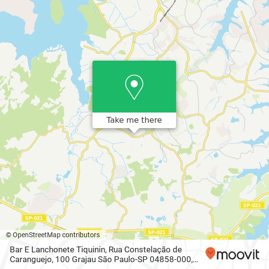 Bar E Lanchonete Tiquinin, Rua Constelação de Caranguejo, 100 Grajau São Paulo-SP 04858-000 map