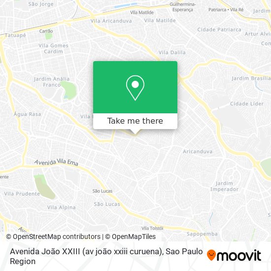 Mapa Avenida João XXIII (av joão xxiii curuena)