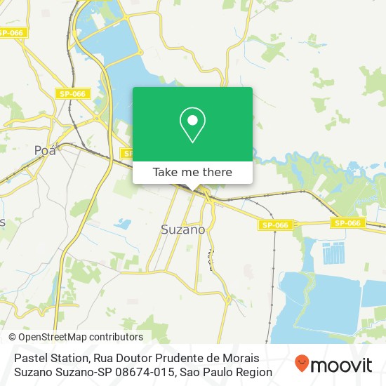 Mapa Pastel Station, Rua Doutor Prudente de Morais Suzano Suzano-SP 08674-015