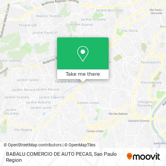 Mapa BABALU COMERCIO DE AUTO PECAS