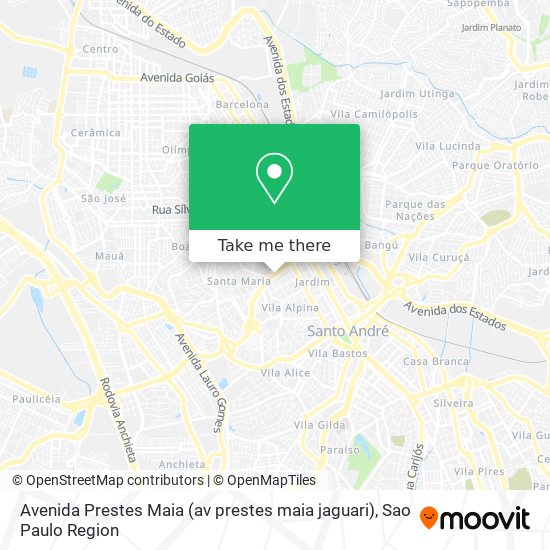 Avenida Prestes Maia (av prestes maia jaguari) map