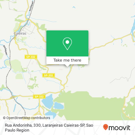 Mapa Rua Andorinha, 330, Laranjeiras Caieiras-SP