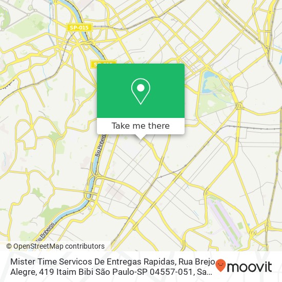 Mapa Mister Time Servicos De Entregas Rapidas, Rua Brejo Alegre, 419 Itaim Bibi São Paulo-SP 04557-051