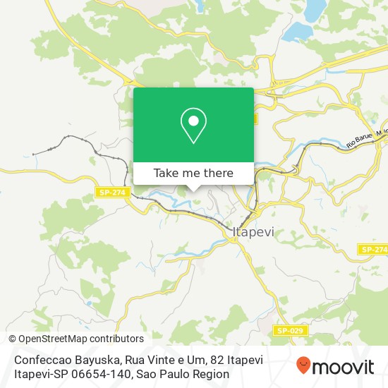 Mapa Confeccao Bayuska, Rua Vinte e Um, 82 Itapevi Itapevi-SP 06654-140