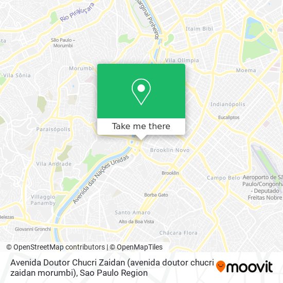 Avenida Doutor Chucri Zaidan (avenida doutor chucri zaidan morumbi) map