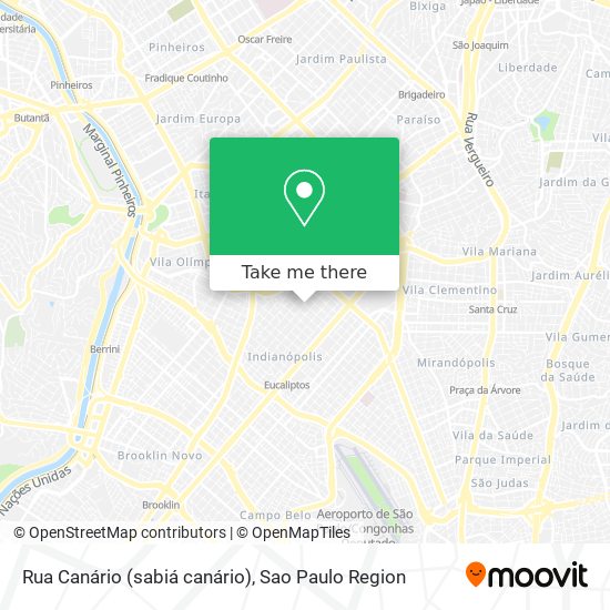 Mapa Rua Canário (sabiá canário)