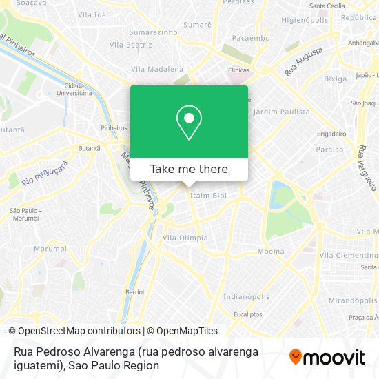 Rua Pedroso Alvarenga (rua pedroso alvarenga iguatemi) map