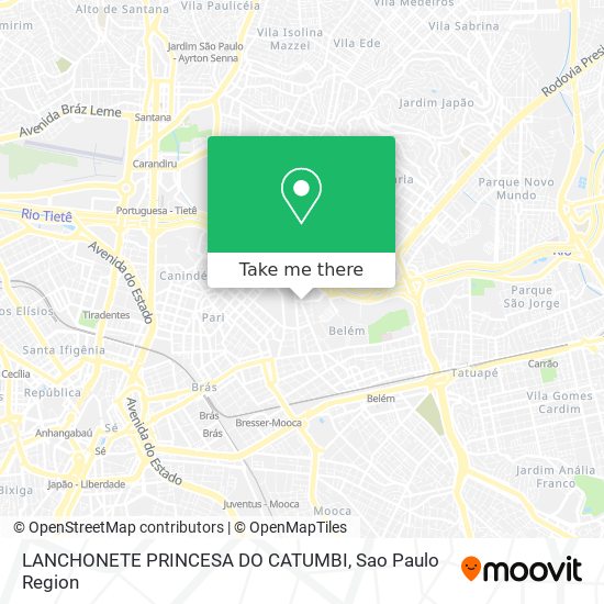 LANCHONETE PRINCESA DO CATUMBI map