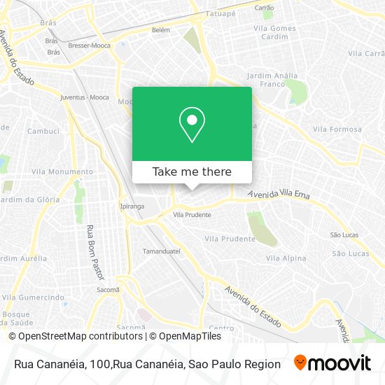 Mapa Rua Cananéia, 100,Rua Cananéia