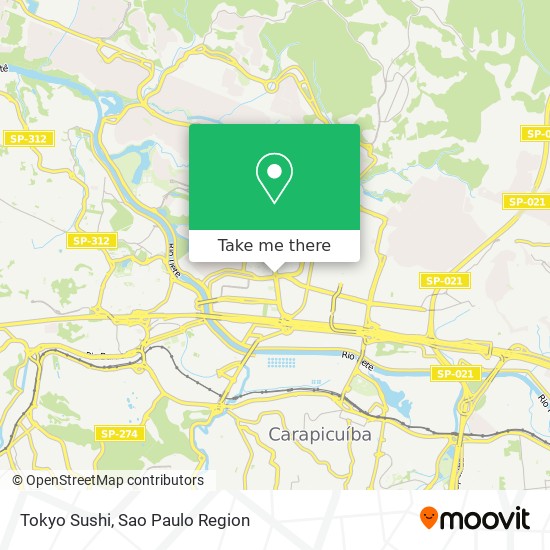 Mapa Tokyo Sushi