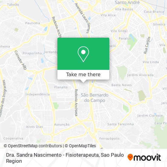 Mapa Dra. Sandra Nascimento - Fisioterapeuta